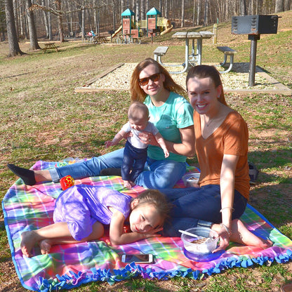 Waterproof Picnic Blanket, Extra Large 79 x 79 in